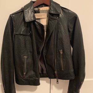 AUTH Burberry Black Leather Jacket